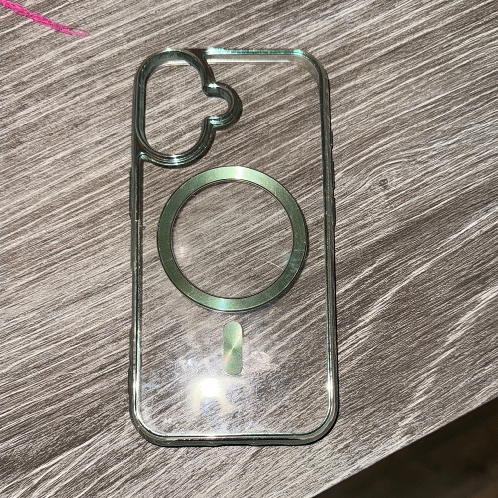 Transparent Green Phone Case IPhone 16